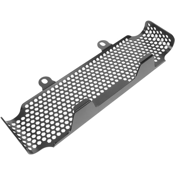 COMPUKAS Motorcycle Oil Cooler Guard Cover Black Aluminum Alloy Radiator Protective Mesh for Engine Safety