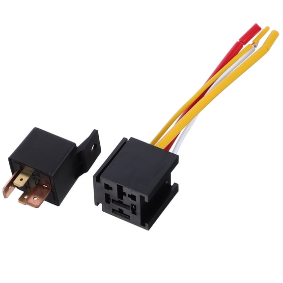 COMPUKAS Multi 80A Automotive Relay Harness with Wires for Car Applications Heavy Duty Plastic Socket Plug