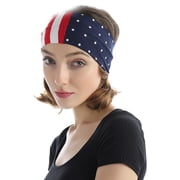 COMPUKAS Us Flag Design Headband Multi Color for Sports Use and Daily Wear