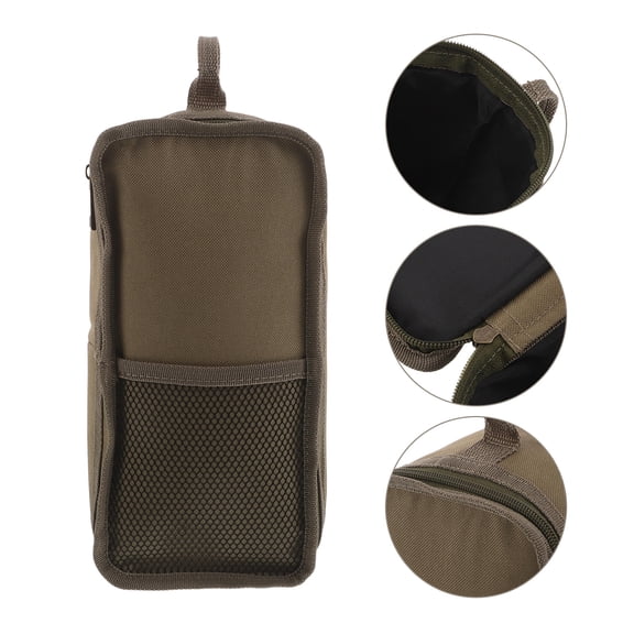 COMPUKAS Olive Green Outdoor Lantern Pouch Durable Polyester Camping Lantern Storage Bag