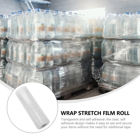 COMPUKAS Clear Stretch Wrap Film Roll Recyclable Protective Film for Furniture Moving and Shipping
