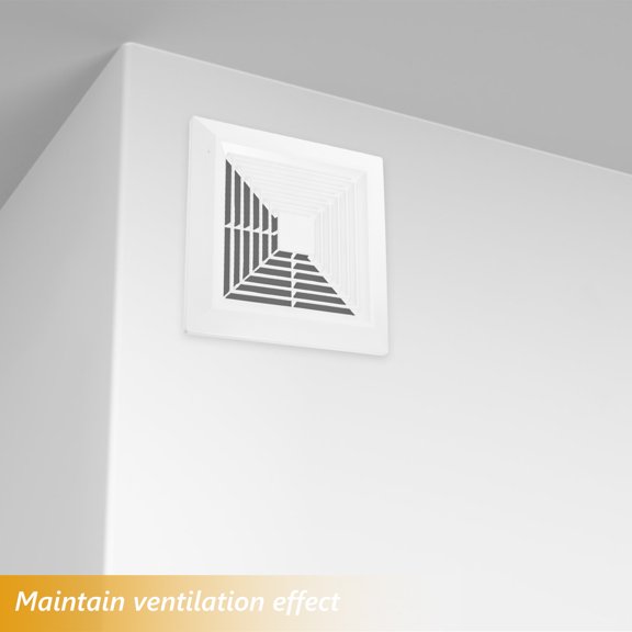 COMPUKAS Plastic Exhaust Fan Cover for Wall Mount Or Ceiling Bathroom Vent with Simple Installation