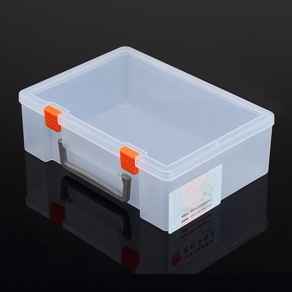 COMPUKAS Small Rectangular Plastic Storage Bin 1 Piece Organizer Box for Figures and Small Items