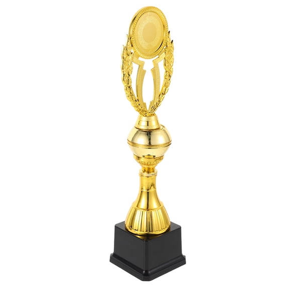COMPUKAS Plated Gold Sports Trophy Cup for Dance Music Chess and Sports Competitions with Durable Plastic Design