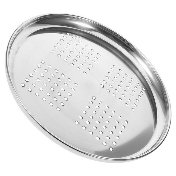 COMPUKAS Plated Silver Metal Stool Replacement Seat with Smooth Edges for Home Bar Restaurant Stool Repair Accessory