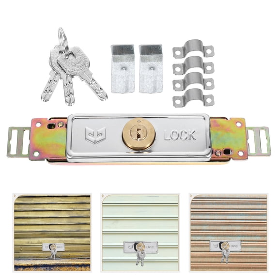 COMPUKAS Plated Silver Rolling Shutter Door Lock with Copper Core for Home Security Anti Theft