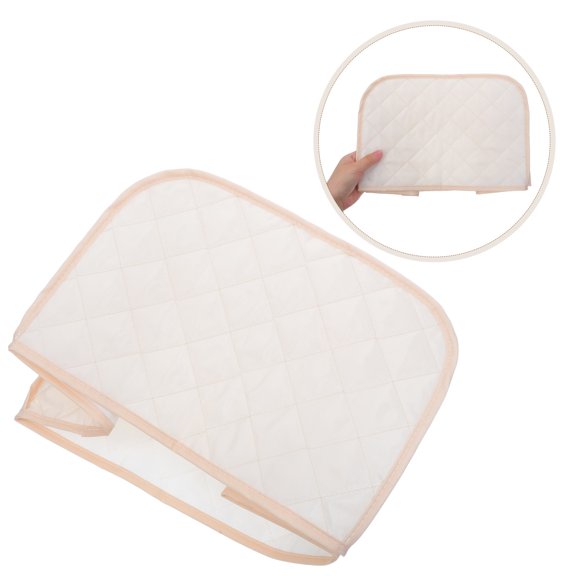 COMPUKAS Polyester Bread Machine Cover, White Kitchen Countertop Dust Cover for Bread Maker Appliance