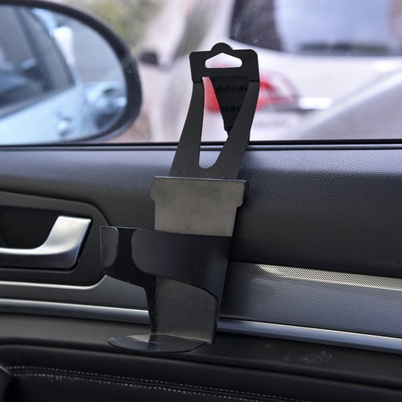 COMPUKAS Black Car Cup Holder with ABS and PE Material, Auto Interior Bottle and Drink Stand Accessory