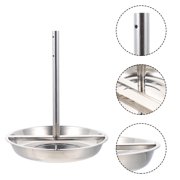 COMPUKAS Plated Silver Stainless Steel Chicken Roasting Rack Easy to Assemble for Kitchen Use