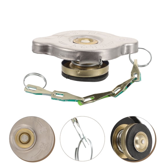 COMPUKAS Stainless Steel Pressure Release Radiator Cap Vehicle Replacement Part 1 Piece
