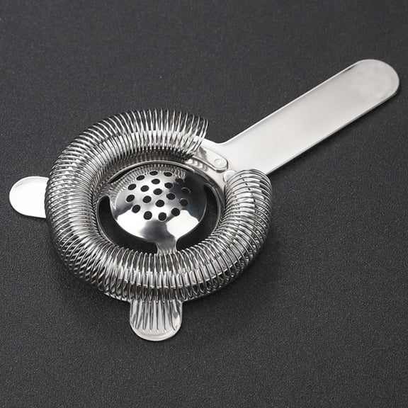 COMPUKAS Professional Bar Strainer, Stainless Steel Cocktail Strainer for Home Bar, Mixing Glass and Shaker, Barware Tool