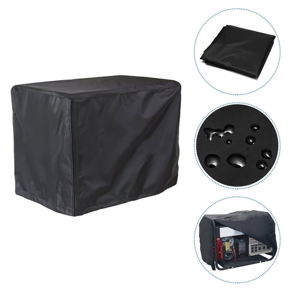 COMPUKAS Generator Weather-Resistant Cover Black Fabric Sun Uv Shield