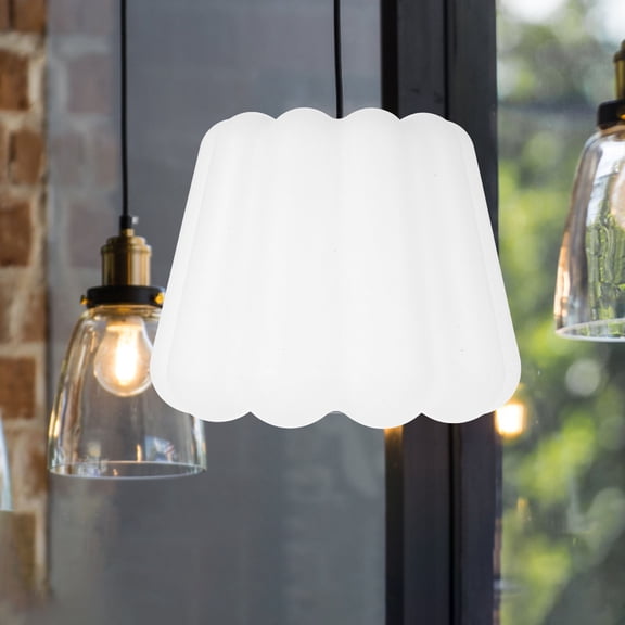 COMPUKAS Pudding Shape Acrylic Lamp Shade Ceiling Light Cover for Table Lamps and Pendant Lighting