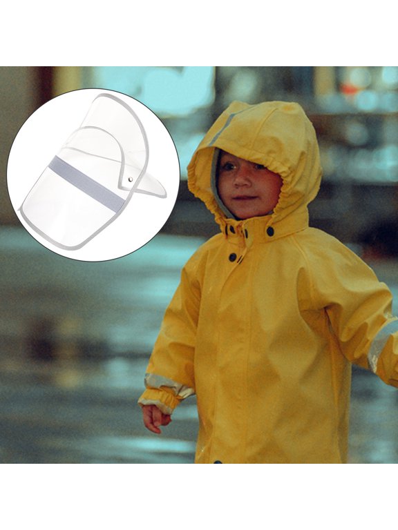 Durable Clear Raincoat Hat Shield for Face Protection in Rain