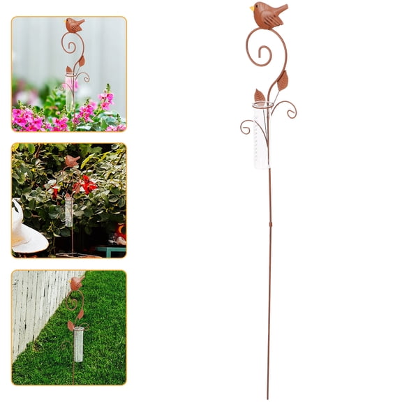 COMPUKAS Rainfall Measurement Gauge with Stake for Lawn and Patio Durable and Accurate