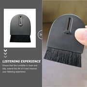 COMPUKAS Black Vinyl Record Cleaning Brush Anti-Static Turntable Accessory 1 Pc