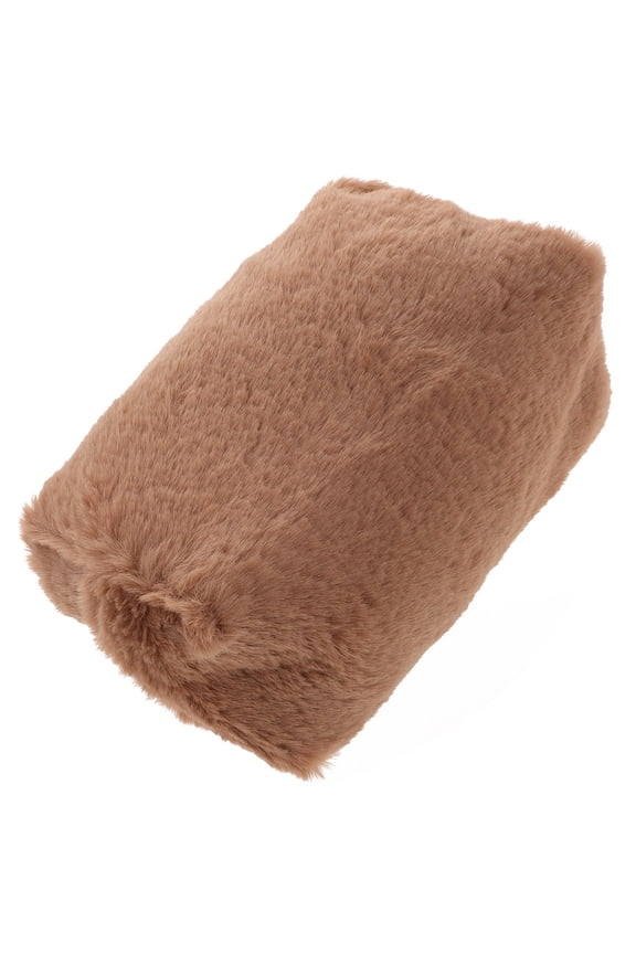 Rectangular Plush Skincare Bag 1Set for Women and Girls in Coffee