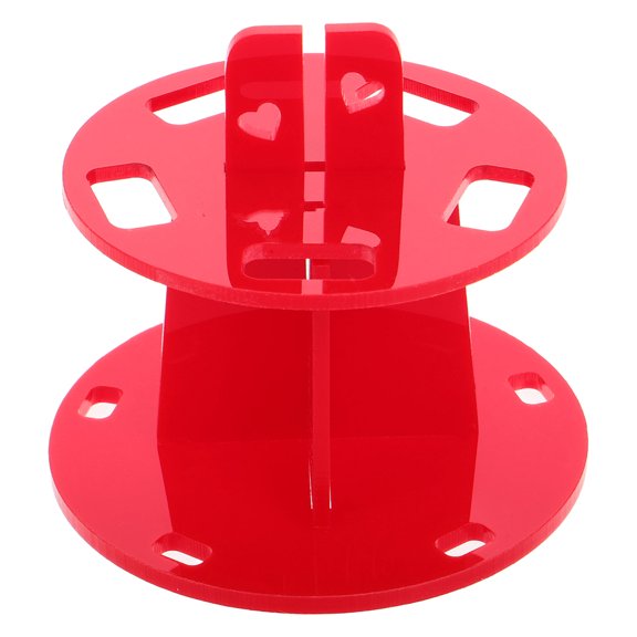 COMPUKAS Red Makeup Brush Holder and Drying Stand with 5-Hole Design for Bathroom Countertop Organization