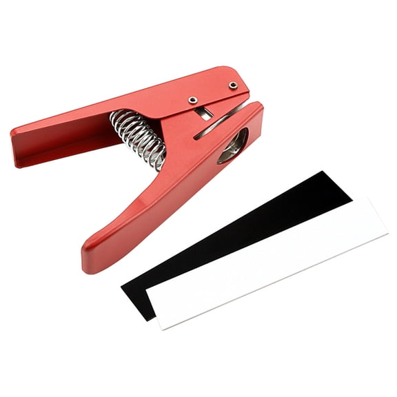 COMPUKAS Red Metal Guitar Pick Punch, Strong and Durable, Perfect for DIY