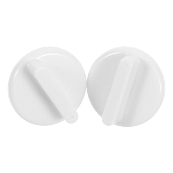 COMPUKAS Refrigerator Temperature Control Knob Dial Grip Cap Replacement, 2-Pack White Fridge Parts