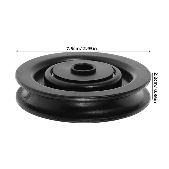 COMPUKAS Black Nylon Replacement Cable Pulley for Gym Equipment, Weight Lifting Accessory, 1 Piece Fitness Part
