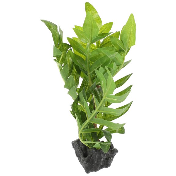 COMPUKAS Reptile Habitat Decor Artificial Plants with Base for Naturalistic Reptile and Amphibian Environment