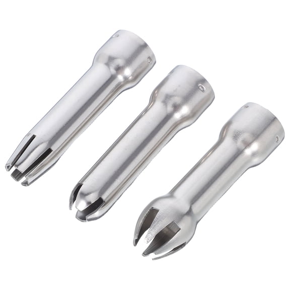 COMPUKAS Rose Icing Tip in Stainless Steel for Cake Decorating and Baking 3Pcs