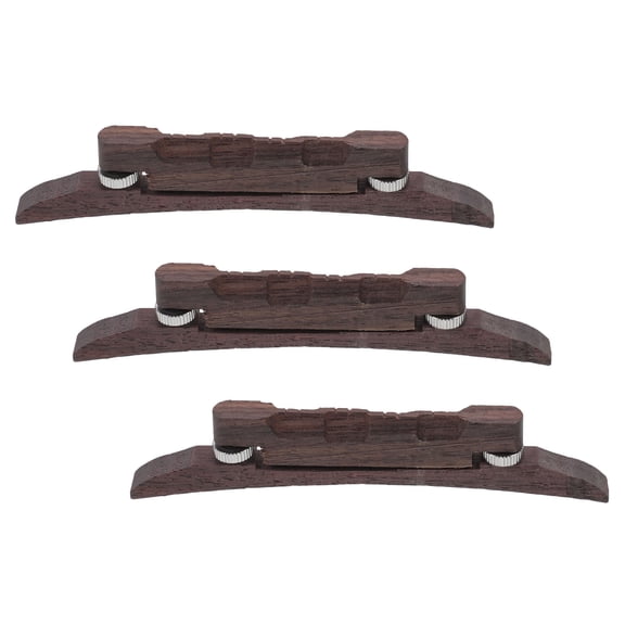 COMPUKAS Rosewood Mandolin Bridge 3pcs for Guitar and String Height Adjustments