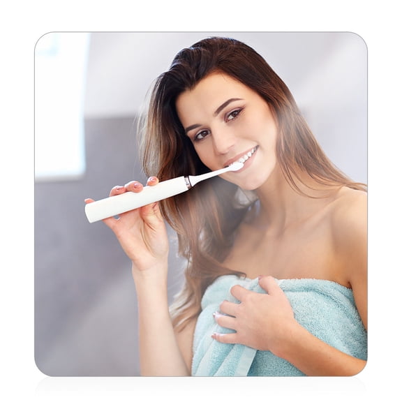 COMPUKAS Rounded Corners Mirror Acrylic Wall Mirror Silver 1Set High Clarity Reflection Dance Studio