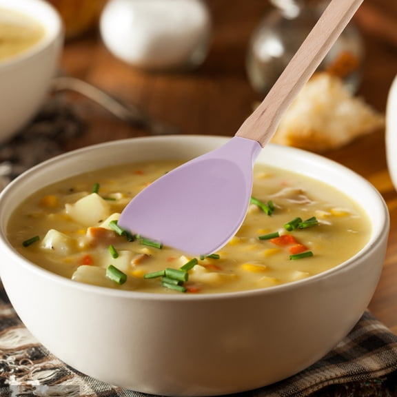 COMPUKAS Silicone Soup Serving Spoon Kitchen Mixing Utensil 1 Piece