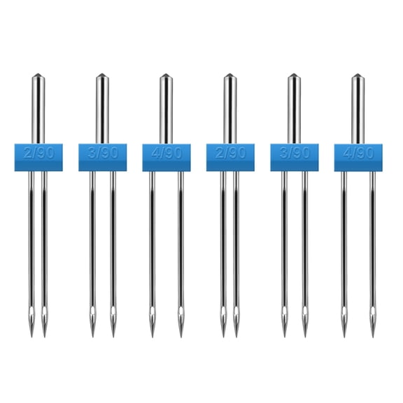 COMPUKAS Twin Needle Sewing Machine Needles, Steel Double Pins for Versatile Household and Decorative Stitching Projects