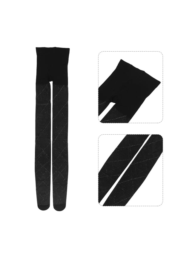 Shiny Dance Tights Sparkling Stockings Polyester Transparent 1Set Warm Layer For Stage Performance