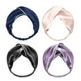 thumbnail image 1 of COMPUKAS Silk Headbands 4pcs Assorted Colors Comfortable Fit for All Hairstyles Ideal for Home Use, 1 of 8