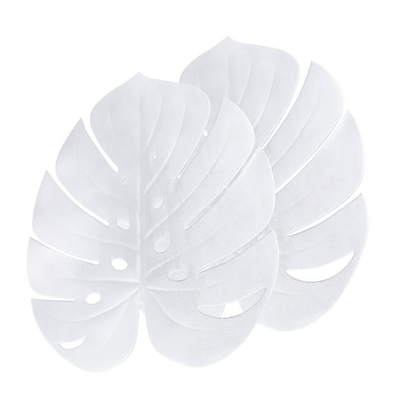 COMPUKAS Silver Turtle Leaf Placemats 37x17Inch EVA Anti-Hot Table Setting for Home Users and Restaurant Owners 2Pcs