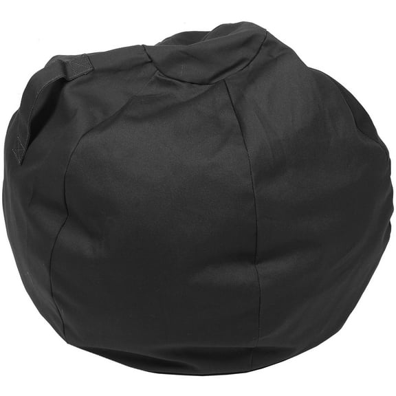 COMPUKAS Simple Round Shape Balance Ball Cover Washable Cotton Cloth Black 1Pack
