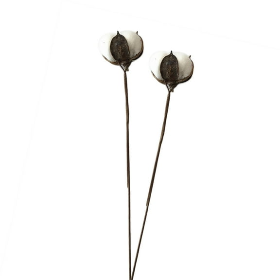 COMPUKAS Realistic Single Cotton Branch Stems for Wedding Decor, Home Decoration, and Craft Projects