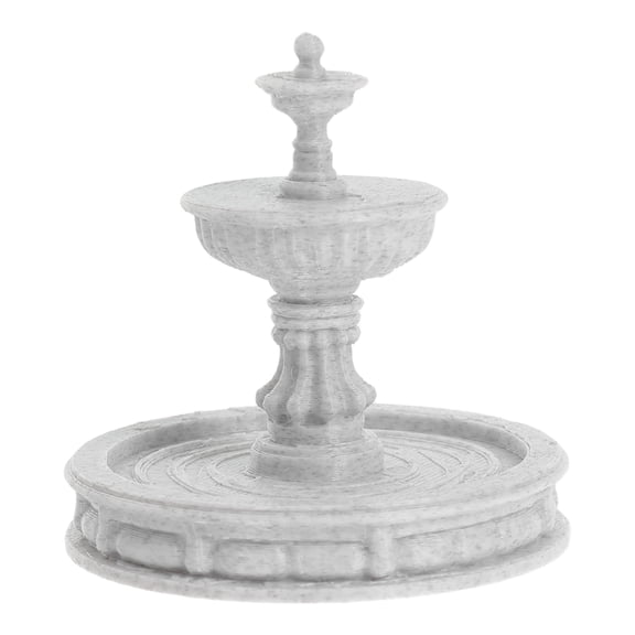 COMPUKAS Small Water Fountain for Garden White Resin Tabletop Fountain with Stylish Flowing Ornament