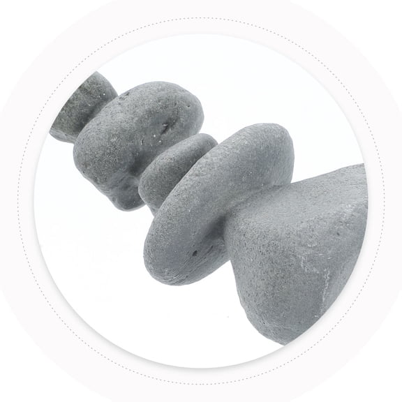 COMPUKAS Smooth Aquarium Stacked Rock Zen Light Grey 1Pcs