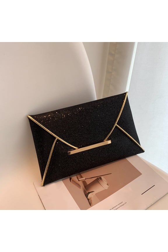 Smooth Black Small Change Purse Envelope Bag Durable Multifunctional Storage Case