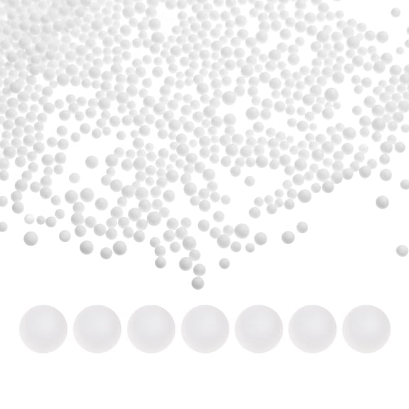 COMPUKAS Versatile White Polystyrene Beads for Foam Arts and Event Decoration