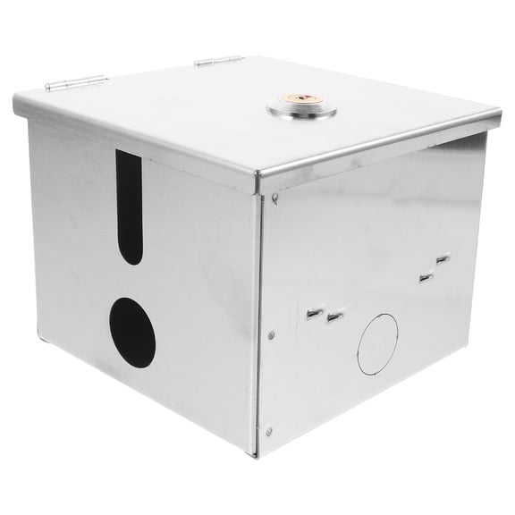 COMPUKAS Lockable Stainless Steel Outdoor Electrical Outlet Box Cover, Weatherproof Protective Enclosure for Outdoor Use, 1 Piece