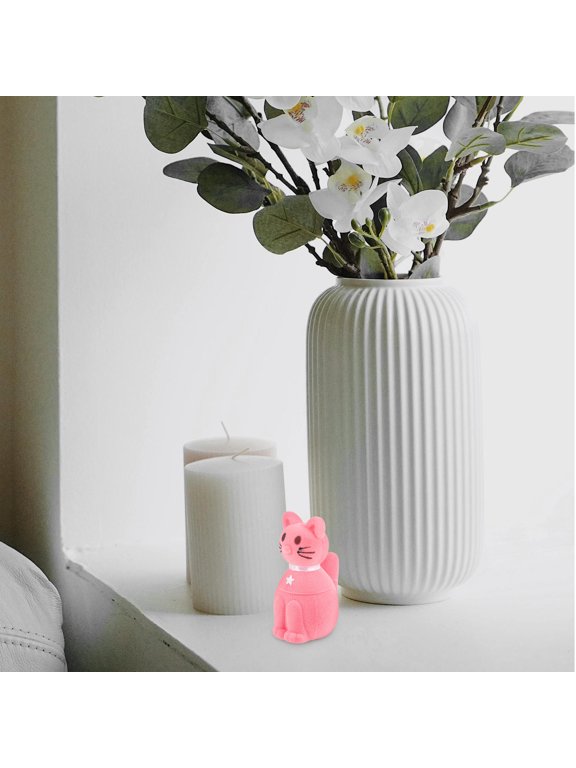 Cat-Shaped Ring Organizer Pink Plastic for Wedding and Engagement