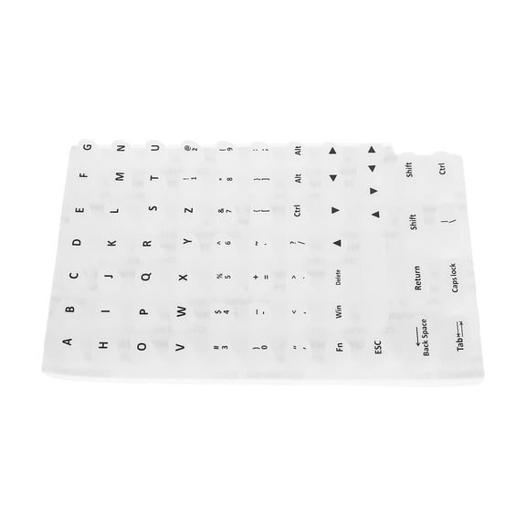COMPUKAS Soft Silicone Raised Keyboard Keycaps, White Quiet Typing Accessories for Comfortable, Everyday Use