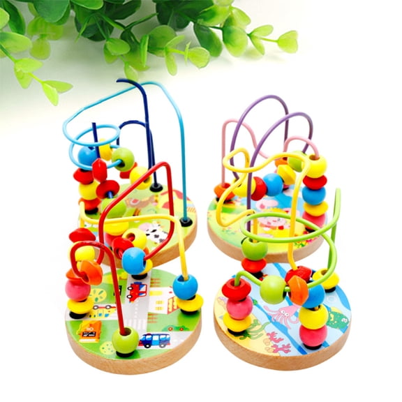 COMPUKAS Sorting Games Bead Maze Wood 1 Set for Fun Home Education
