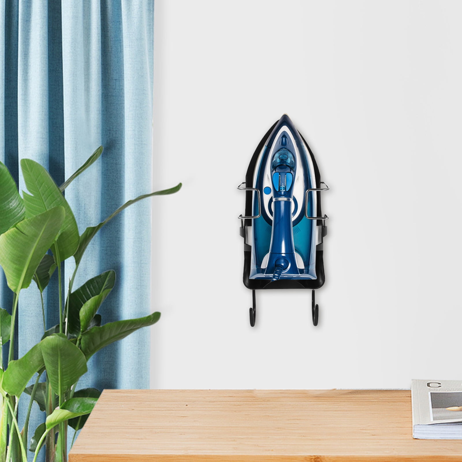 COMPUKAS Space Saving Black Wall Mounted Ironing Board Holder and ...