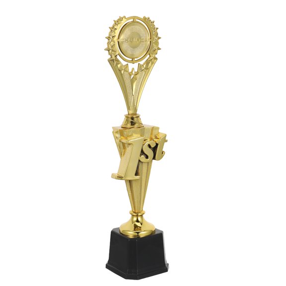 COMPUKAS Sports Winner Award Prize Plastic Trophy with Star Design and Golden Color