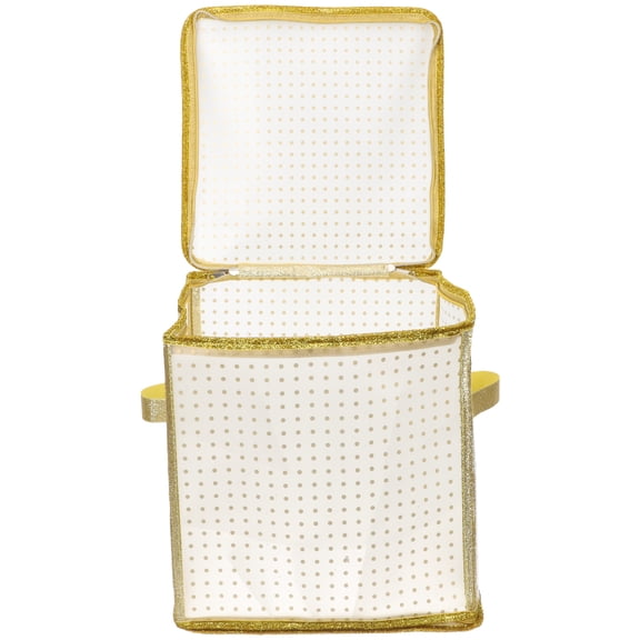 COMPUKAS Sturdy Ornament Storage Box Square Ball Storage Container 600D Oxford Fabric 1Set