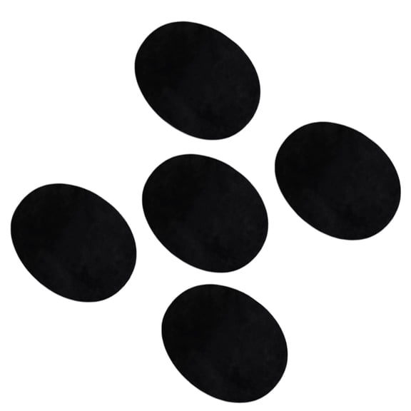 COMPUKAS Suede Fabric Patches Black DIY Applique Accessories for Sewing 25Pcs