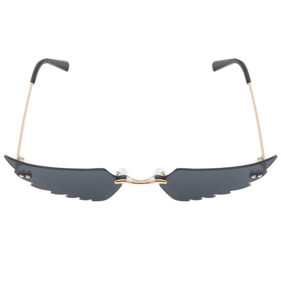 COMPUKAS Sunglasses Wedding Set Irregular Shape Metal PC UV Protection Fashionable Eyewear 1Set