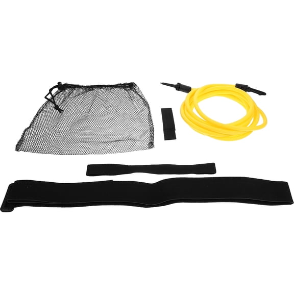 COMPUKAS Adjustable Swim Training Belt Yellow Tpe Easy Install Static Swimming 1Set